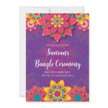 Bangle ceremony invite Choora ceremony invitation