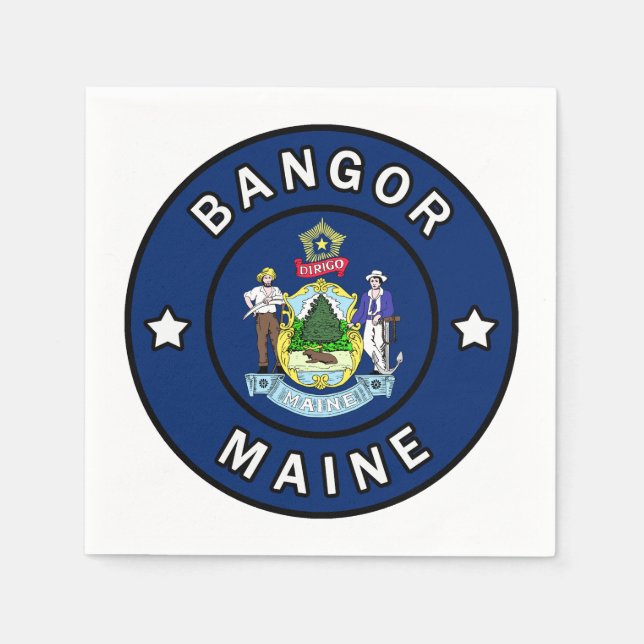 Bangor Maine Napkin (Front)