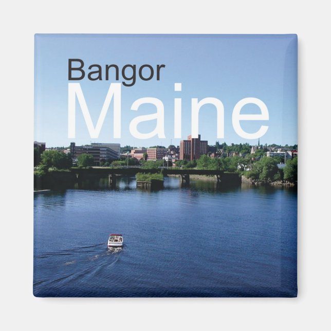 Bangor Maine Travel Souvenir Fridge Magnet (Front)