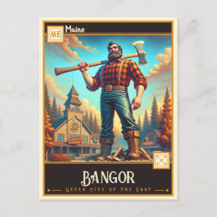Bangor, Maine    Vintage Postcard
