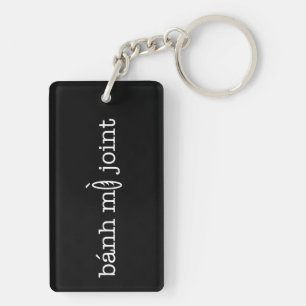Banh Mi Joint Black Keychain (Rectangle)