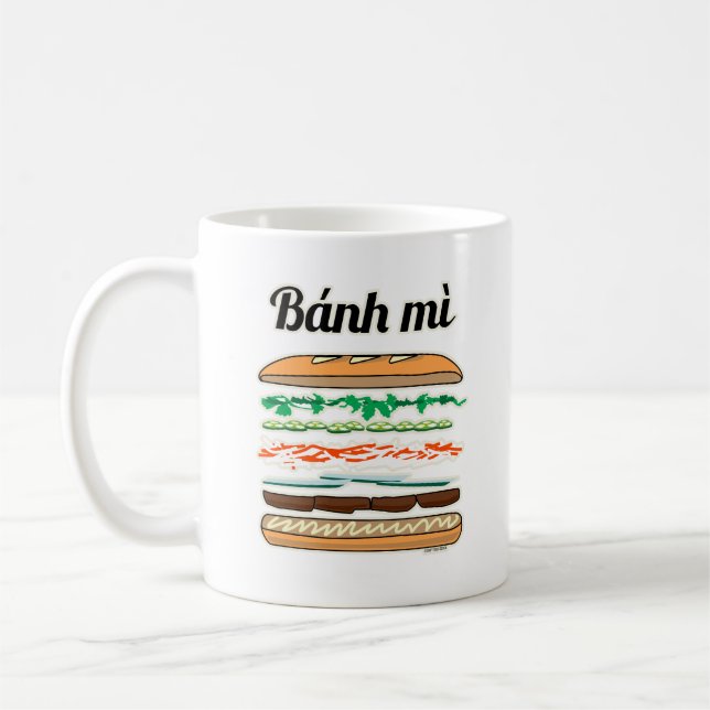 Banh Mi Vietnamese sandwich French bread baguette Coffee Mug (Left)