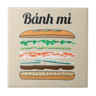 Banh Mi Vietnamese sandwich French bread baguette Tile