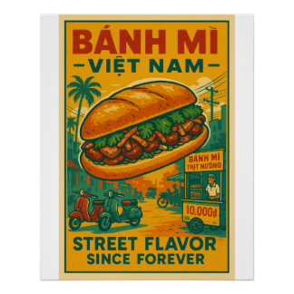 Banh my Vietnamese street food Poster