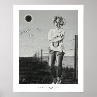 Banished -charcoal drawing by Rachel Dolezal Poster