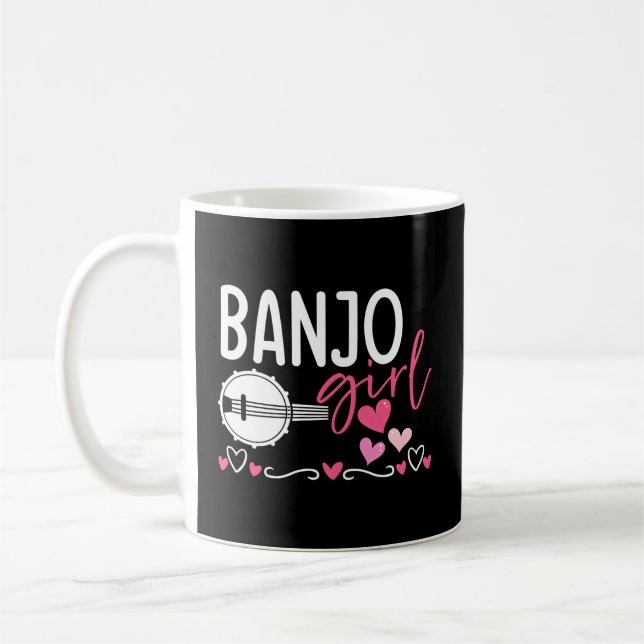Banjo Bluegrass Banjo Player Coffee Mug (Left)