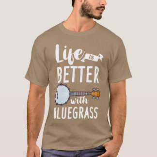 Banjo Bluegrass Gift Music Guitar friends T-Shirt