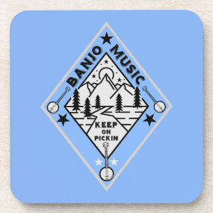 Banjo Bluegrass Music Coaster
