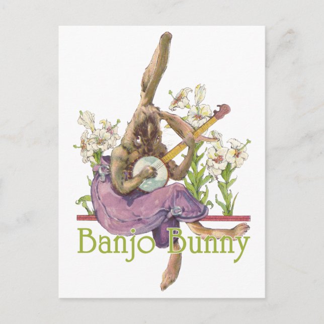 Banjo Bunny Postcard (Front)