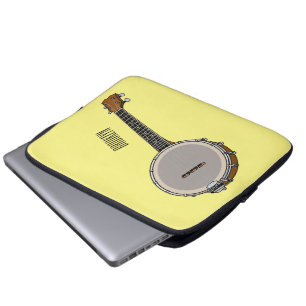 Banjo cartoon illustration laptop sleeve
