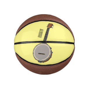 Banjo cartoon illustration mini basketball