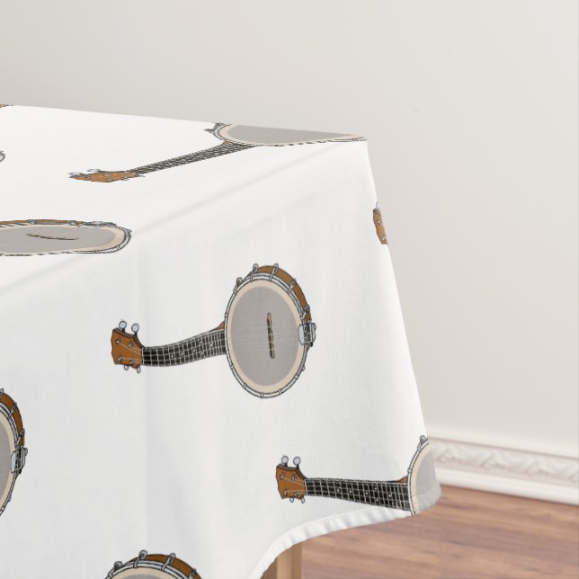 Banjo cartoon illustration  tablecloth (In Situ)