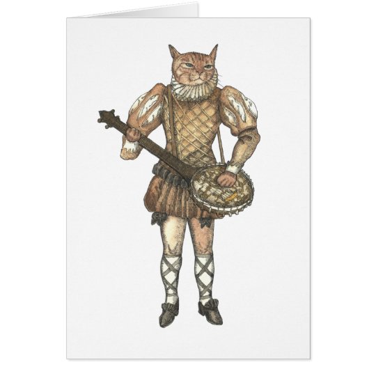 Banjo Cat Card