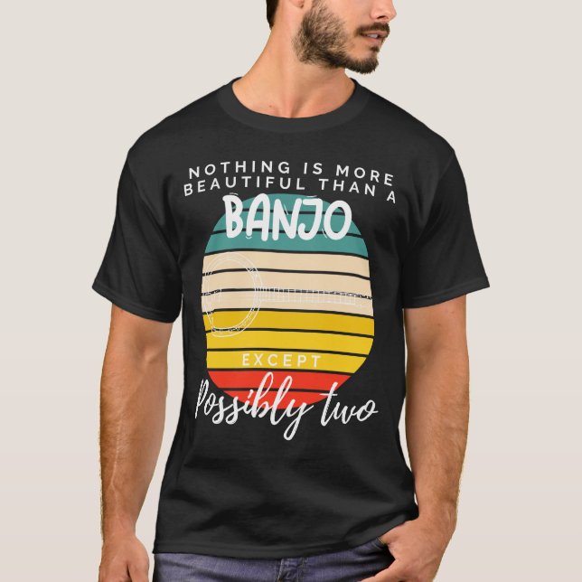 Banjo Charm: Embrace Double Beauty in this Funny T T-Shirt (Front)