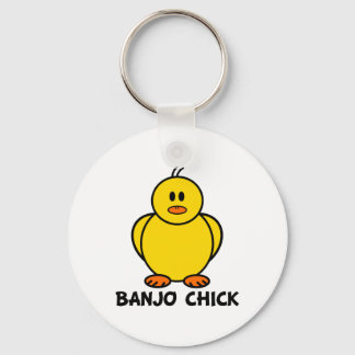 Banjo Chick Key Ring