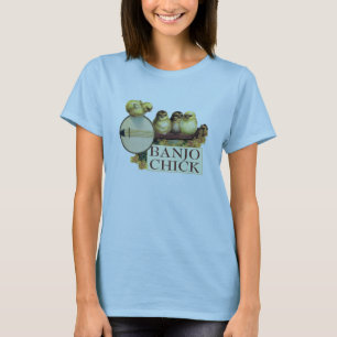 Banjo Chick Ladies Baby Doll (Fitted) T-Shirt