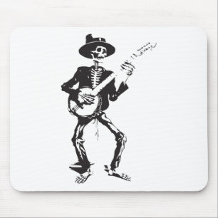 Banjo Dancing Skeleton Bluegr Music Festival Mouse Mat
