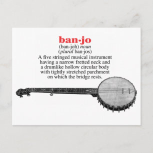 Banjo Definition Postcard