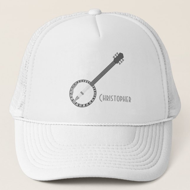 Banjo Design Just Add Name Trucker Hat (Front)
