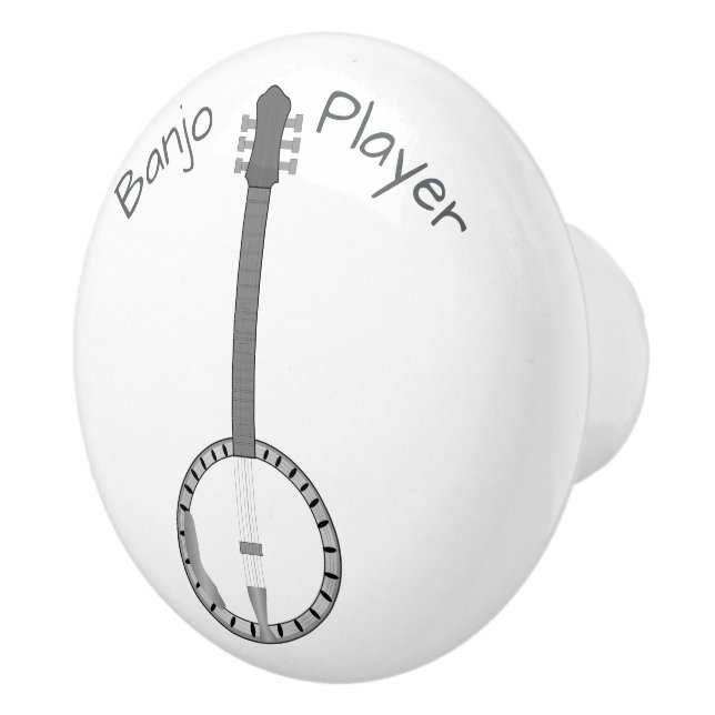 Banjo Design Personalised Ceramic Knob (Right)