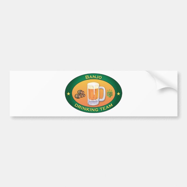 Banjo Drinking Team Bumper Sticker (Front)