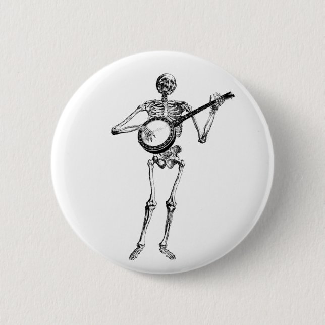 banjo dude 6 cm round badge (Front)