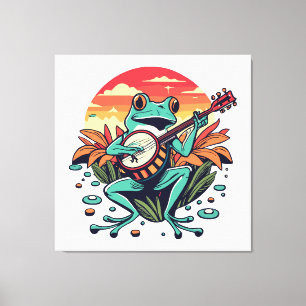 Banjo Frog Canvas Print
