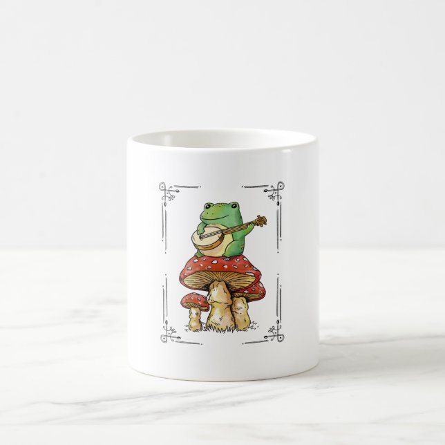 Banjo Frog on Mushrom Coffee Mug (Center)