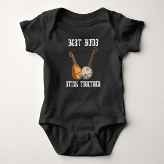 Banjo Gift Men Country Music Bluegrass Mandolin Baby Bodysuit