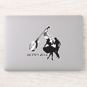 Banjo Guitar Country music Dancers Silhouette Art