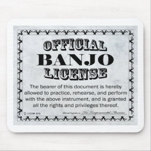 Banjo License Mouse Mat