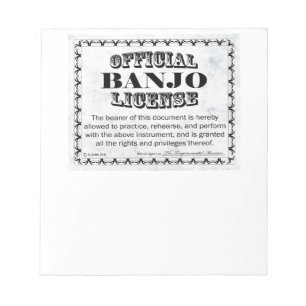 Banjo License Notepad