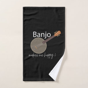 Banjo Makes Me Happy Hand Towel