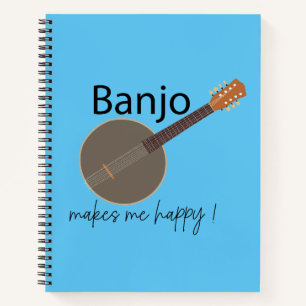Banjo Makes Me Happy Music Notebook