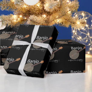 Banjo Makes Me Happy Wrapping Paper