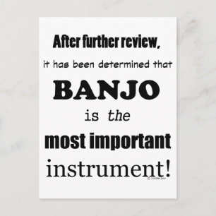 Banjo Most Important Instrument Postcard