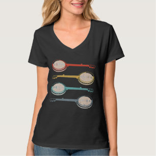 Banjo  Multi Colour Banjo Vintage Retro Apparel T-Shirt