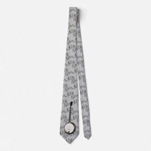 BANJO MULTI-MUSIC NOTES TIE