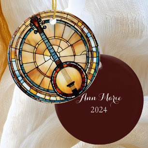 Banjo Music  Ceramic Tree Decoration