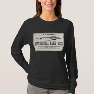 Banjo Music Ladies dark long sleeeve T-Shirt