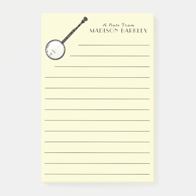 Banjo Musician Music Teacher Post-it Notes (Front)