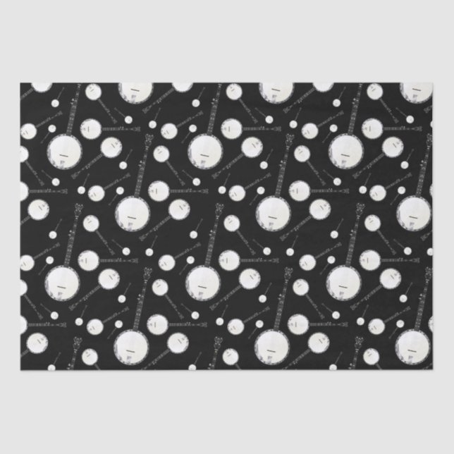 Banjo Musician Music Teacher Tissue Paper (Front)