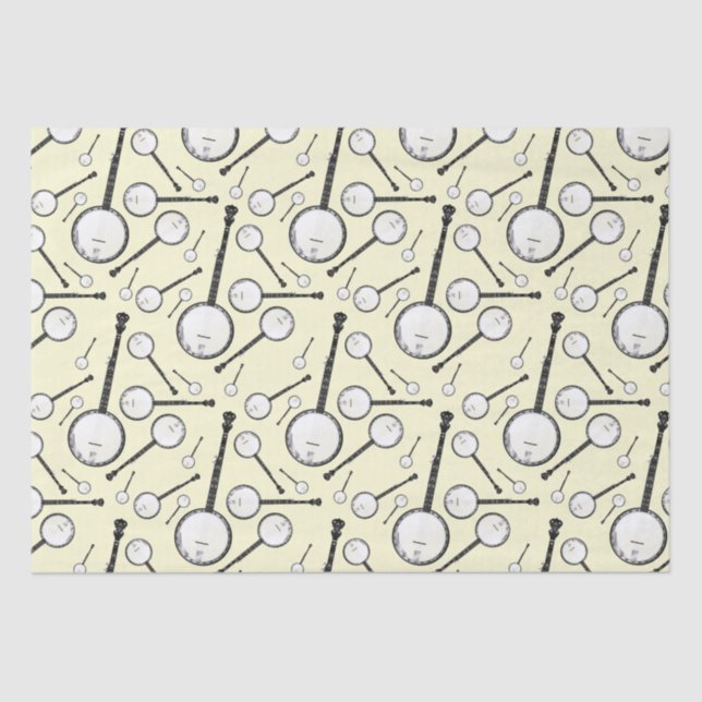 Banjo Musician Music Teacher Tissue Paper (Front)