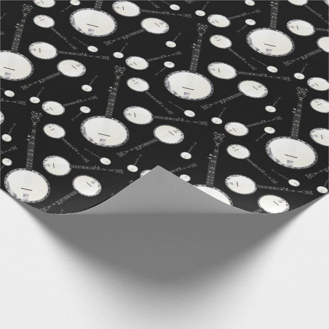 Banjo Musician Music Teacher Wrapping Paper (Corner)