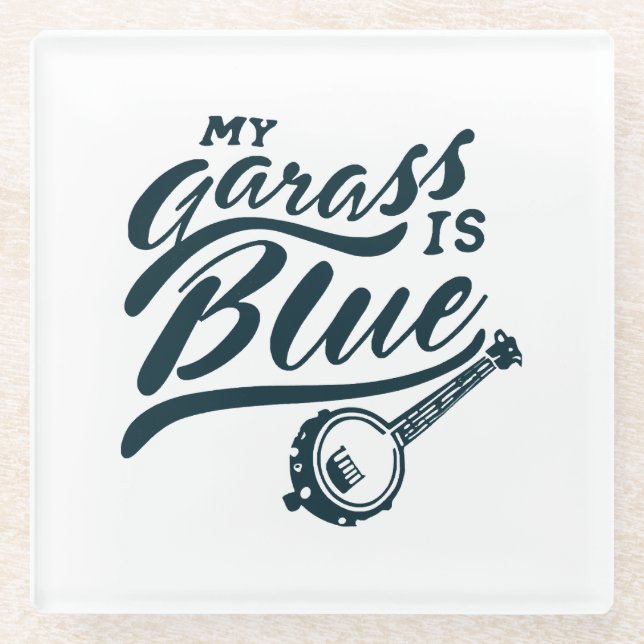 Banjo My Glass is Blue Coaster (Front)