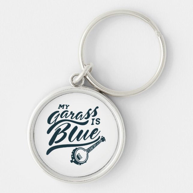 Banjo My Glass is Blue Key Ring (Front)