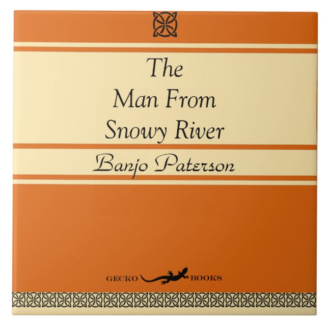 Banjo Paterson Retro Style Ceramics Tile (Front)