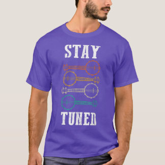 Banjo Player  Bluegrass Folk Music  Retro Stay Tun T-Shirt
