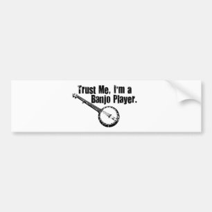 Banjo Player Bumper Sticker