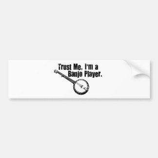 Banjo Player Bumper Sticker
